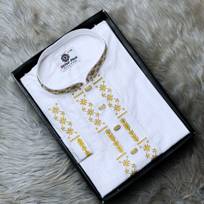 জামদানী স্ট্রাকচার সুতি এমব্রয়ডারি