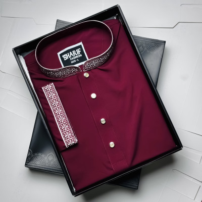 Panjabi-China Stice-3-Maroon